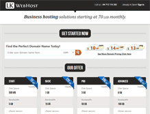 Tablet Screenshot of lkwebhost.com